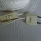 Cracked ceramic snake bedside lamp globe opaline year 80