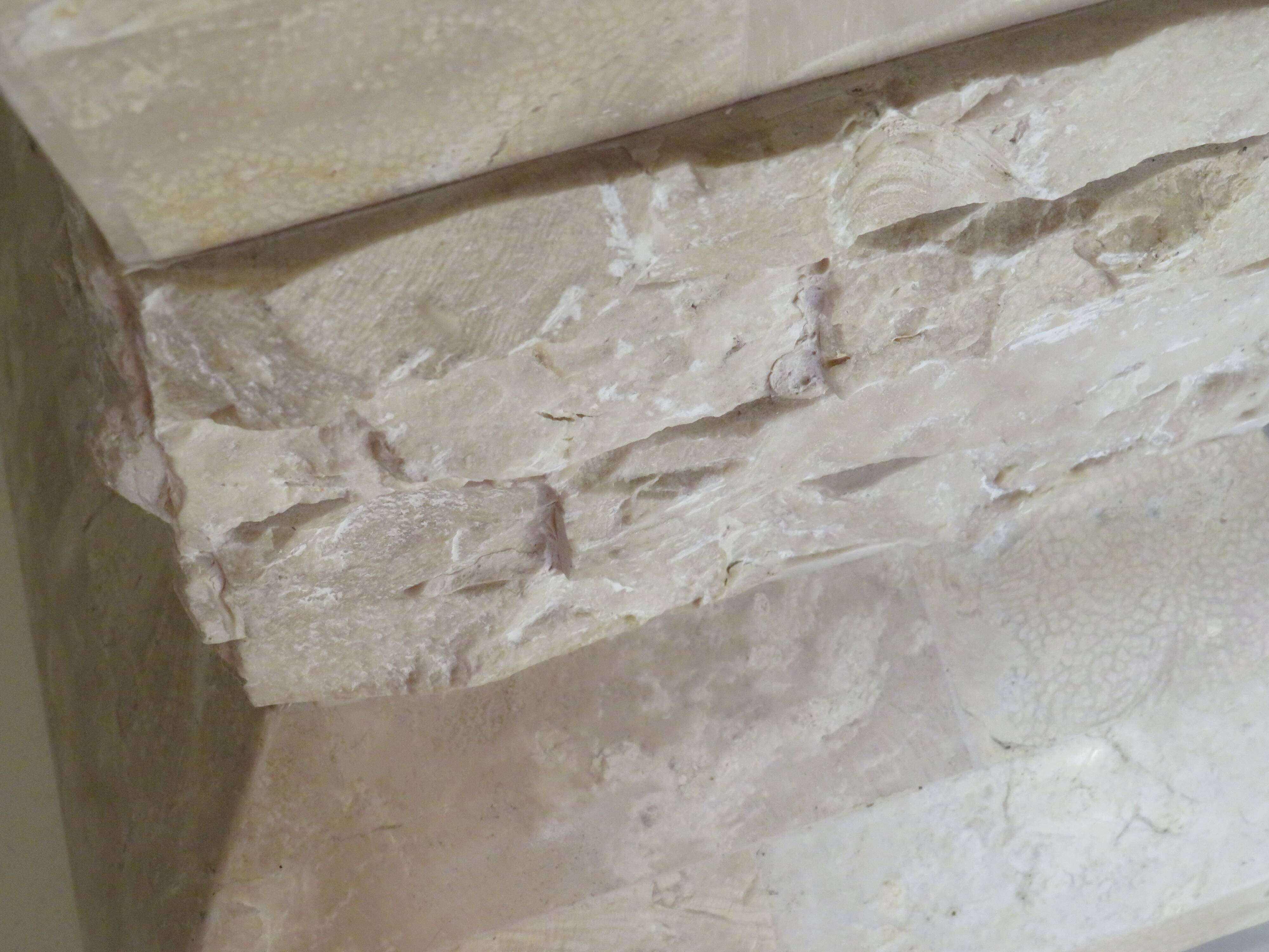 Column, Hollywood Regency style travertine pedestal, 1970s