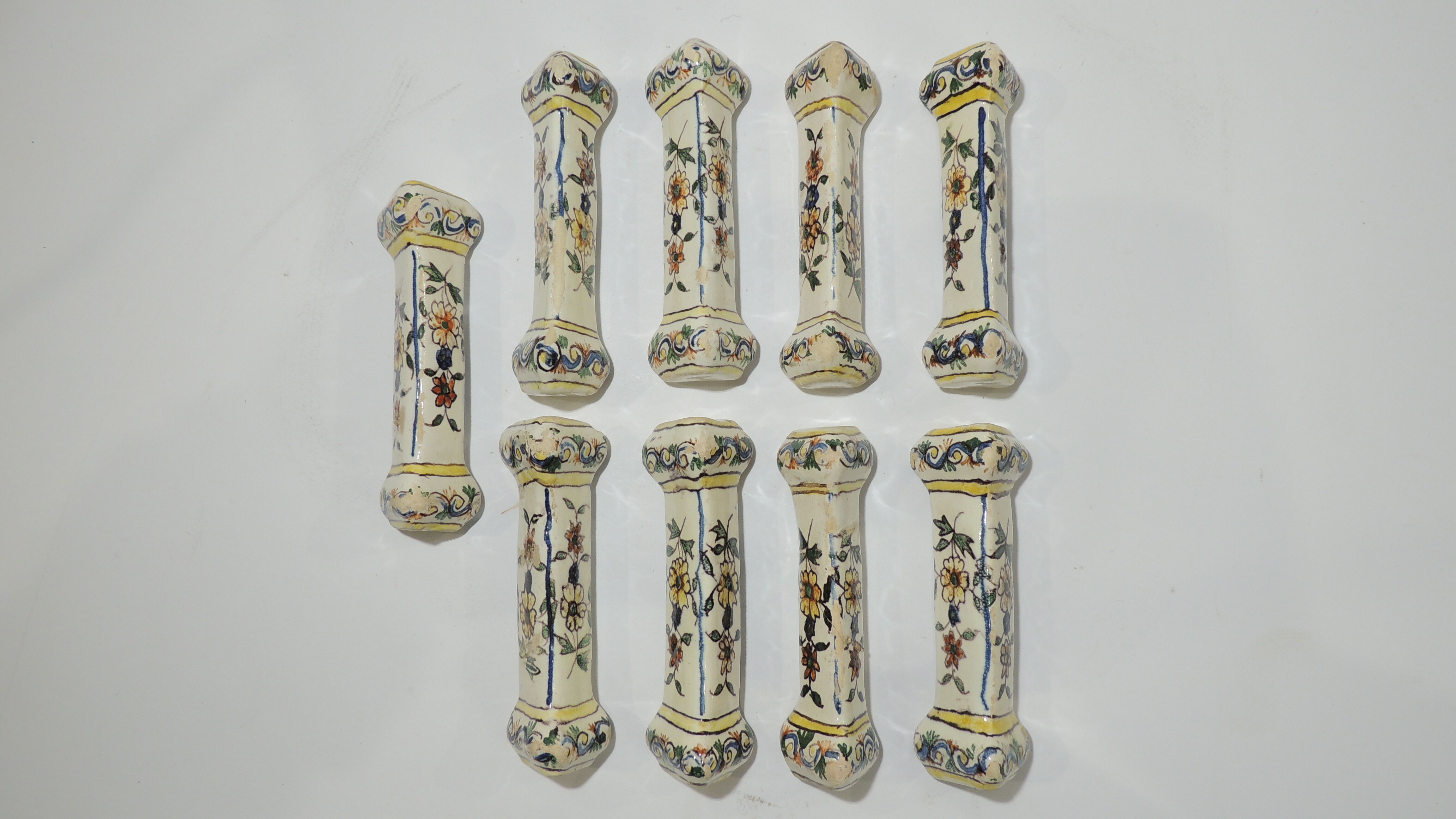 Antique ceramic knife holder / handmade / XIXth