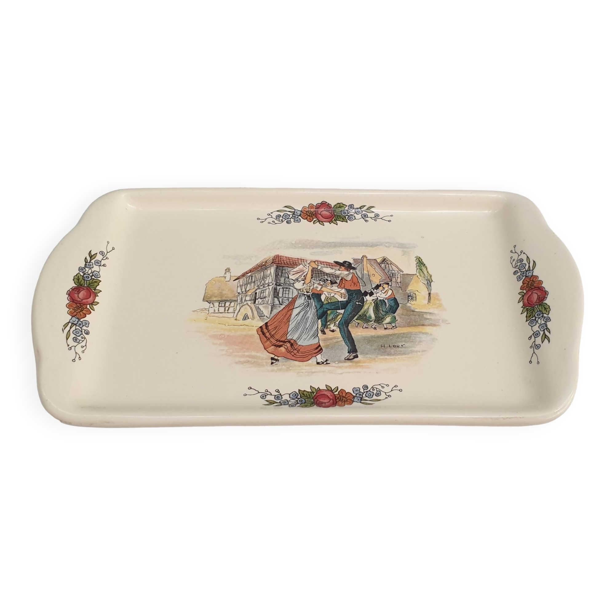 Vintage butter dish Sarreguemines