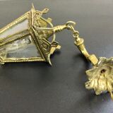 Lanterne en bronze à verres étoilés