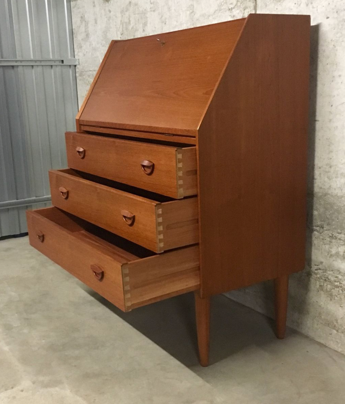 Teak Secretaire by Kai Kristiansen for Feldballes Møbelfabrik, 1960s