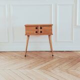 Worker/ Renovated vintage Scandinavian bedside table, 1950s-60s