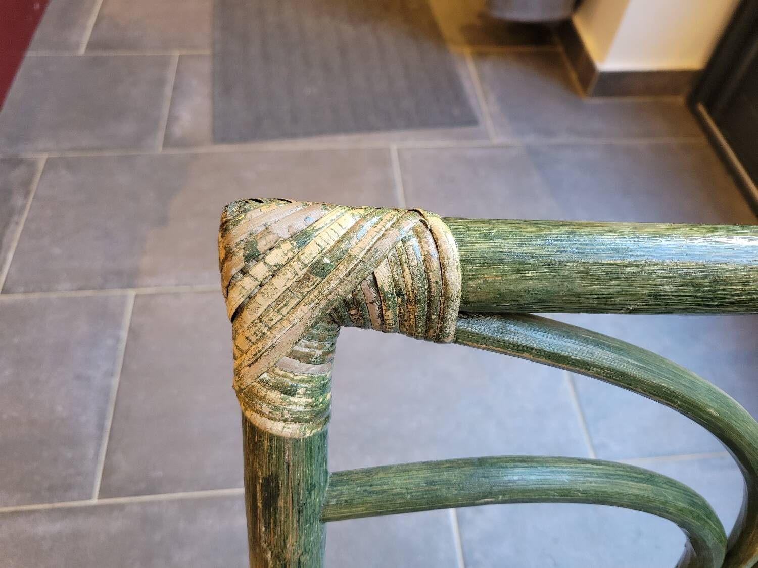 Rattan bench canapé