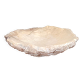 Large ashtray dish made of marbled alabaster.