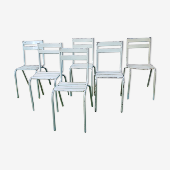 Set de 6 chaises bistrot années 50