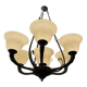 Vintage bronze Murano glass chandelier 1960s