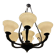 Vintage bronze Murano glass chandelier 1960s