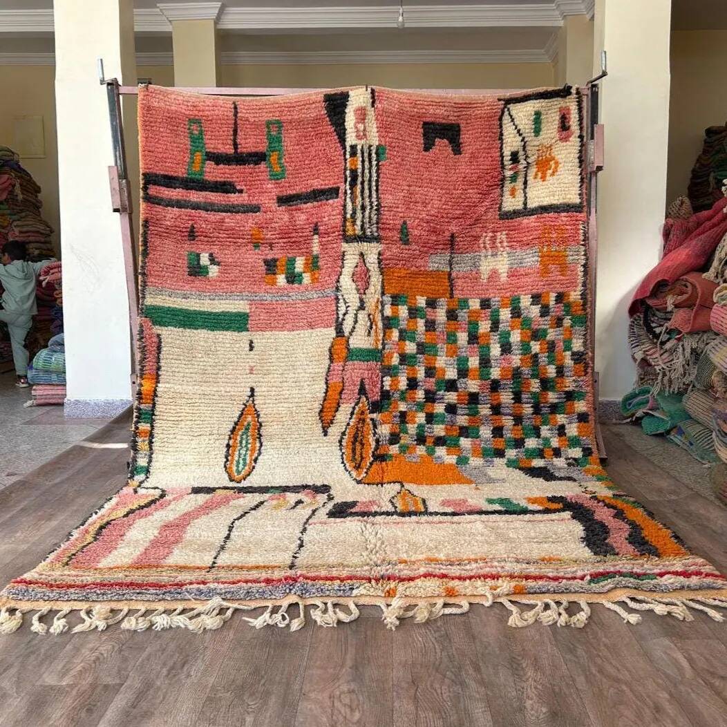 Grand tapis berbère fait main 3x2 m