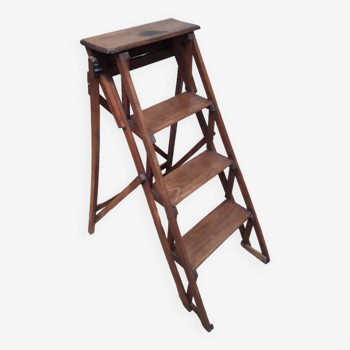 Stepladder step folding bookcase