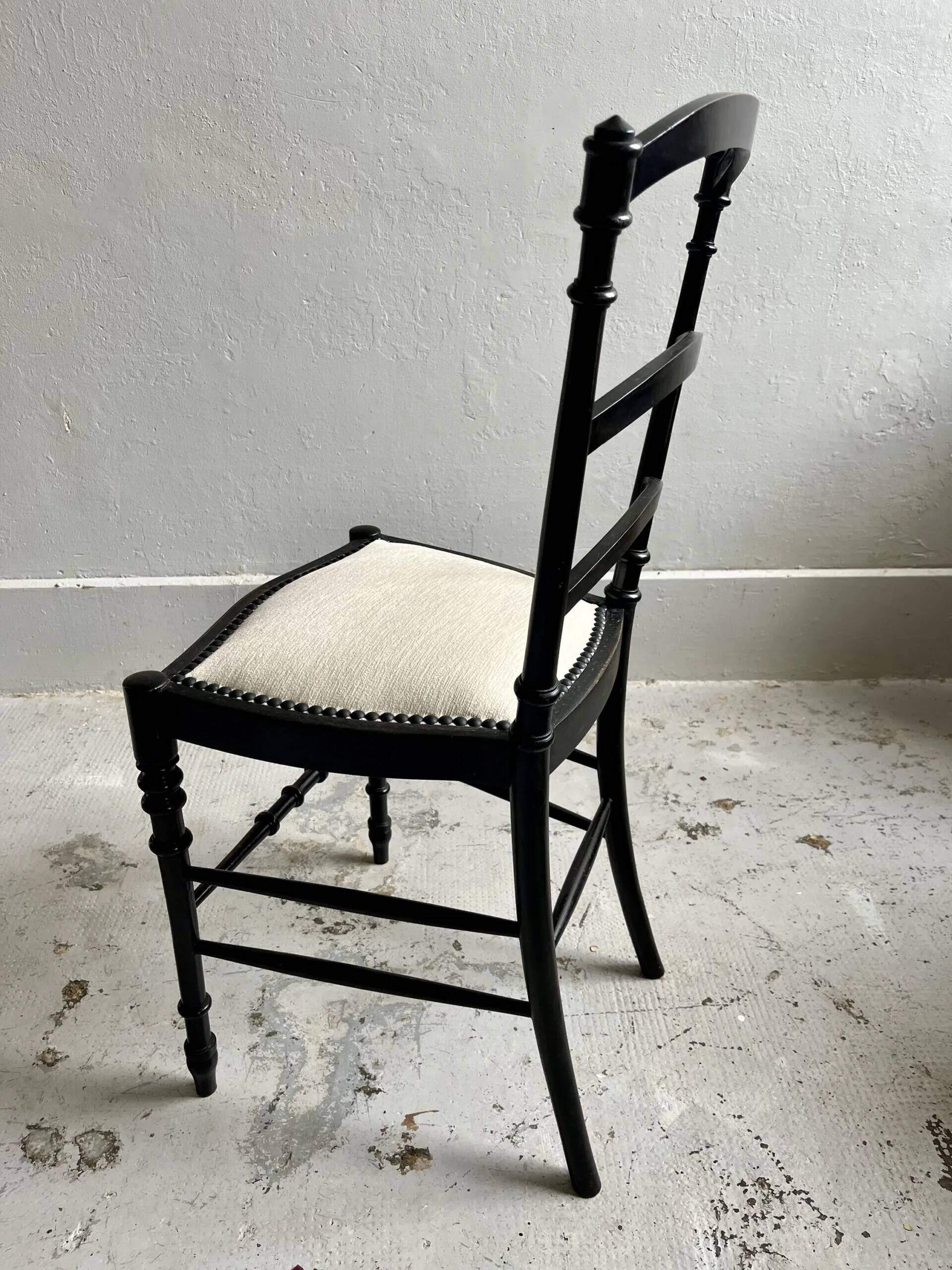 Reupholstered Napoleon III chairs