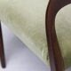 Pair of chairs Model No 71 by Niels Møller in teak and moss green velvet, 1960.