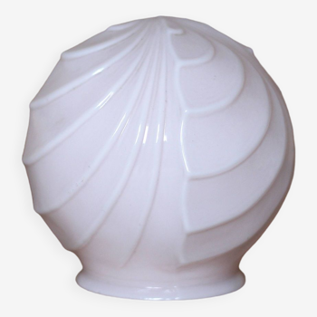 Vintage globe, small opaline globe, pink opaline glass lampshade, ball light, ceiling light