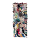 Colorful Boucherouite Berber rug - 68 x 183 cm