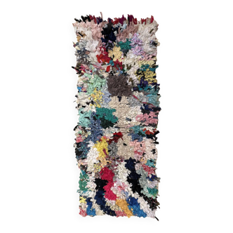 Tapis Berbère Boucherouite coloré - 68 x 183 cm