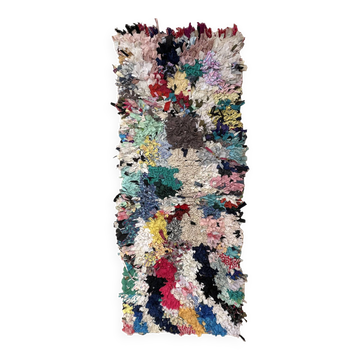 Tapis Berbère Boucherouite coloré - 68 x 183 cm