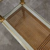 Banquette en Bois Doré et Gris-Vert, style Directoire – Fin XIXe