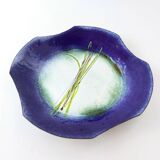 Blue, Green and White Copper Vide-Poche Attr. to Paolo De Poli