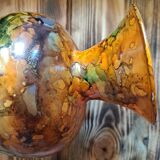 Jean Noël Bouillet vase lacquer on glass Mistigri Chapoutier