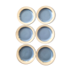 6 blue plates Villeroy and Boch Paris model Lido
