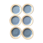 6 blue plates Villeroy and Boch Paris model Lido