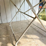 White folding metal bistro table