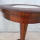 Art Nouveau side table in walnut and marble