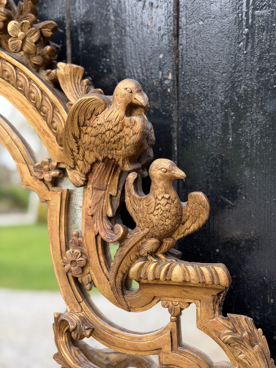 Regency style mirror in gilded wood, 19th century