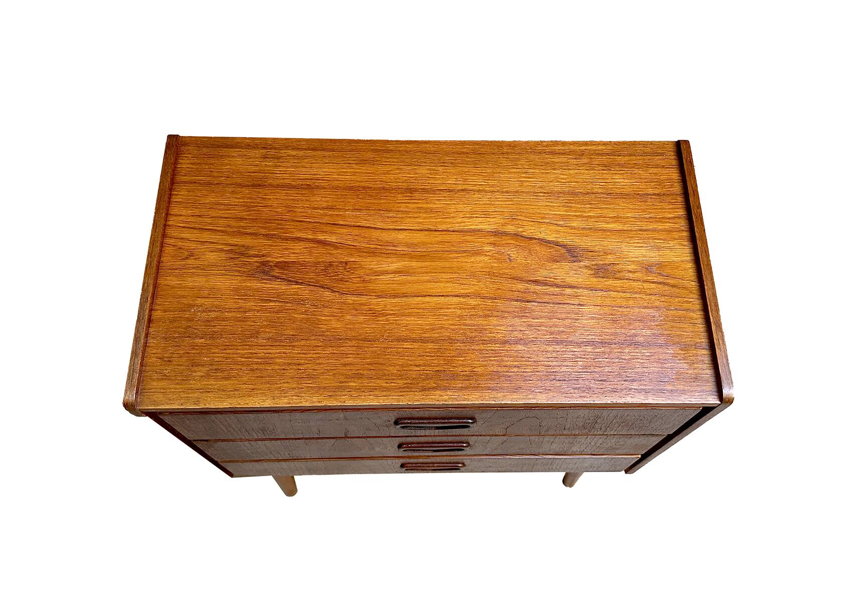 Small Danish chest with 3 drawers in teak finer