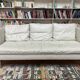 Cinna "Stricto Sensu" 3-seater sofa in chalk leather, designer Didier Gomez.
