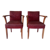 2 bridge armchairs 60s