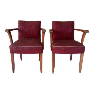 2 bridge armchairs 60s