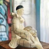 Vintage italian pierrot art deco lamp