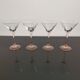 4 verres à cocktail Luminarc pieds rose