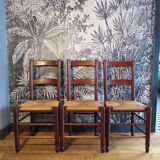 Set 3 mulched brutalist chairs