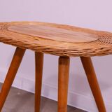 Mid century rattan stool by Jan Kalous for ÚLUV, 1960´s, Czechoslovakia