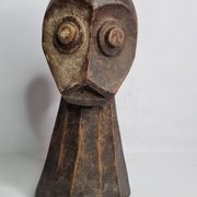 Tribal wooden sculpture, African ritual art, Kalunga Bembe head, 31 cm