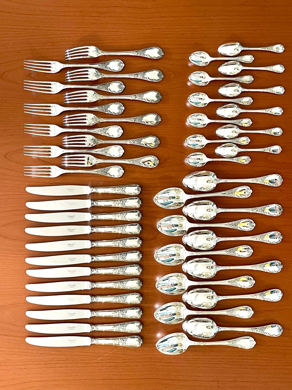 Christofle Marly, 48-piece cutlery set for 12 people, excellent condition