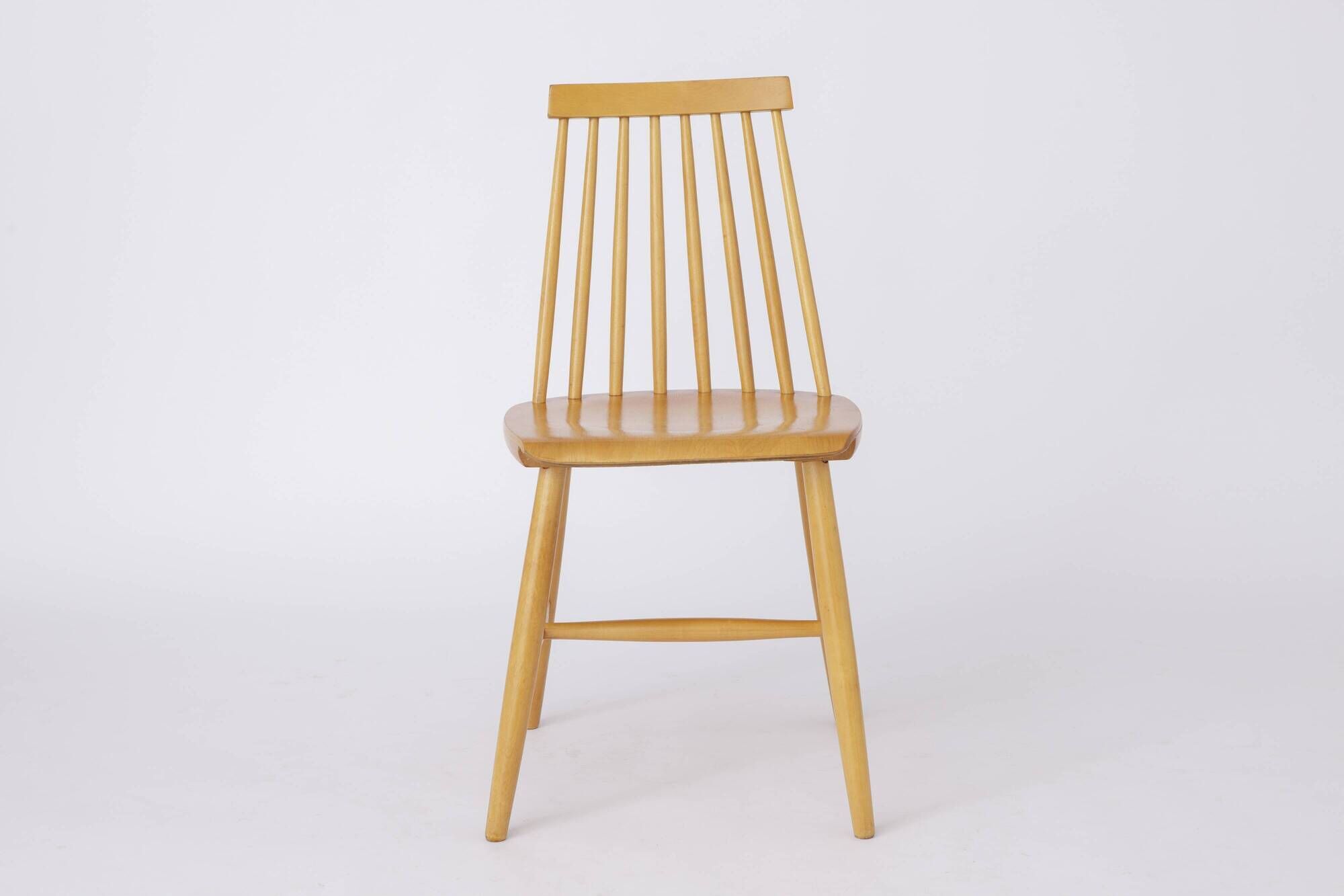 1 of 2 Yngve Ekström "Pinocchio" Dining Chair – Swedish Beechwood, 1960s
