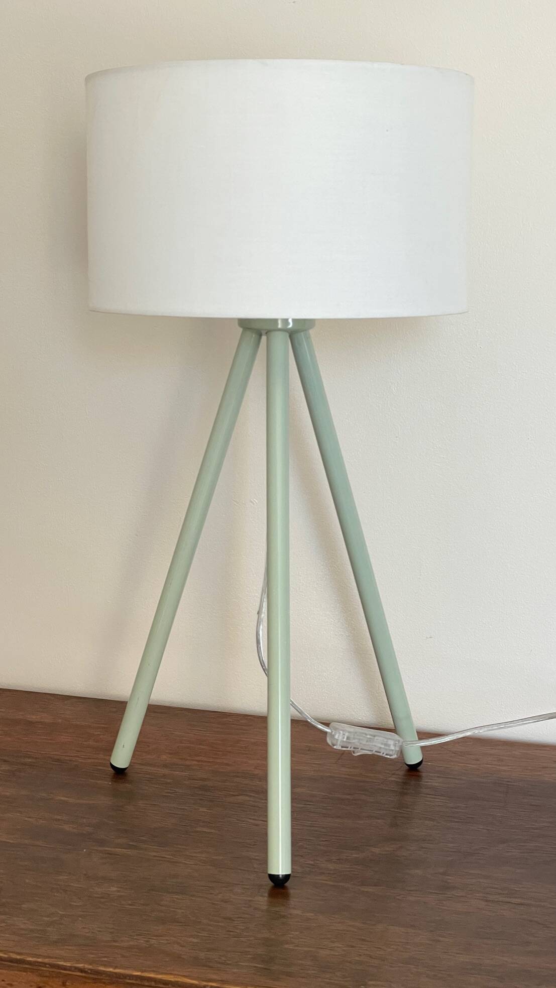 90s Green Metal Tripod Lamp