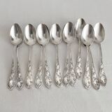 12 small silver-plated metal teaspoons "Cocoa" by Boulenger