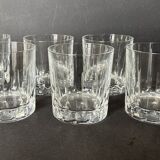 Ensemble de six verres à whisky en cristal
