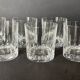 Ensemble de six verres à whisky en cristal