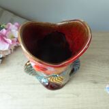 Vintage Vallauris Style Colorful Ceramic Fish Shaped Pitcher