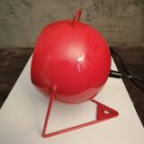 Table or wall lamp round in vintage red metal