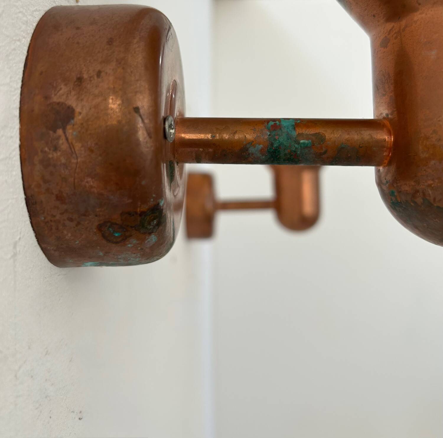 Pair of vintage copper wall lights, Denmark 1970s