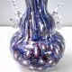 Vase en verre de Murano bleu attribué à Fratelli Toso avec des murrines, Italie