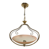 Early 20th Century Art Deco Style Brass Chandelier