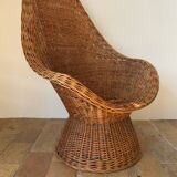 Mid-century wicker armchair