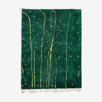 Tapis marocain moderne vert art contemporain 200x300cm